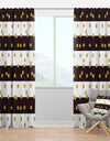 Gold Polka Dot Pattern I - Mid-Century Modern Curtain Panels