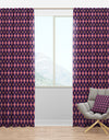 Retro Circular Purple And Yellow Pattern - Mid-Century Modern Curtain Panels