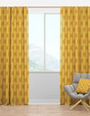 Golden Geometric I - Mid-Century Modern Curtain Panels