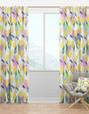 Floral pattern with flowers - Mid-Century Modern Curtain Panels