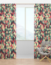 Retro Square Design IV - Mid-Century Modern Curtain Panels