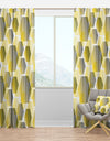 Retro Hexagon Pattern XI - Mid-Century Modern Curtain Panels