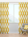 Gold glittering lines pattern - Mid-Century Modern Curtain Panels