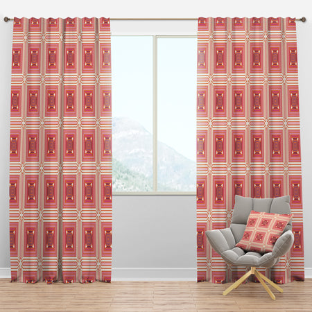 Geometric Retro Design II - Mid-Century Modern Curtain Panels