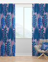 Retro Floral Pattern X - Mid-Century Modern Curtain Panels