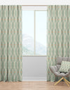 Retro Abstract Drops VII - Mid-Century Modern Curtain Panels