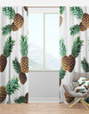 Pineapple Summer Bliss V - Mid-Century Modern Curtain Panels