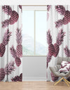 Pineapple Summer Bliss III - Mid-Century Modern Curtain Panels