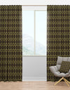 Floral Retro Pattern II - Mid-Century Modern Curtain Panels