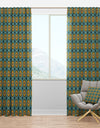 Retro Circular Pattern I - Mid-Century Modern Curtain Panels