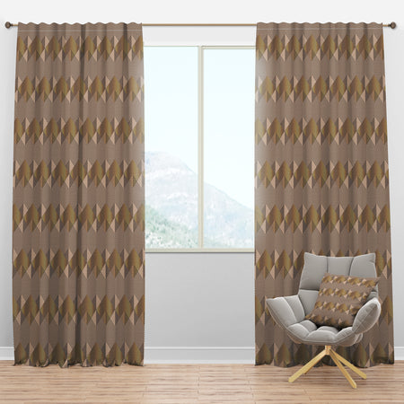 Retro Square Design VI - Mid-Century Modern Curtain Panels