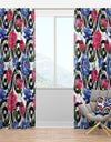 Floral Retro Pattern I - Mid-Century Modern Curtain Panels