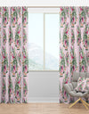 Floral Botanical Retro X - Mid-Century Modern Curtain Panels