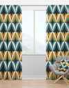 Retro Abstract Design VII - Mid-Century Modern Curtain Panels