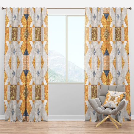 Geometric Retro Design I - Mid-Century Modern Curtain Panels