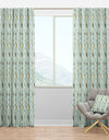 Golden Foliage I - Mid-Century Modern Curtain Panels