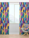 Geometrical Pastel Abstract I - Mid-Century Modern Curtain Panels