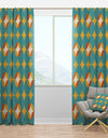 Diamond Retro IV - Mid-Century Modern Curtain Panels