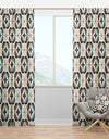 Geometric Retro Design V - Mid-Century Modern Curtain Panels