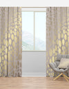 Golden Marble Design III - Mid-Century Modern Curtain Panels