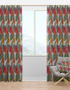 Retro tropical Leaves III - Mid-Century Modern Curtain Panels