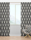 Retro Art Deco Waves I - Mid-Century Modern Curtain Panels