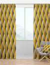 Rhombus Retro Geometric - Mid-Century Modern Curtain Panels