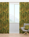 Golden Leaves I - Mid-Century Modern Curtain Panels