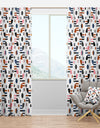 Retro Abstract Design XI - Mid-Century Modern Curtain Panels