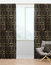 Golden Luxury Metallic Geometrics XII - Mid-Century Modern Curtain Panels