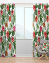 Tropical Botanicals And Flowers II - Mid-Century Modern Curtain Panels