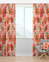 Floral Botanical Retro I - Mid-Century Modern Curtain Panels