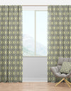 Retro Ornamental Pattern II - Mid-Century Modern Curtain Panels