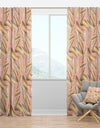 Golden Foliage IV - Mid-Century Modern Curtain Panels