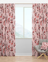 Bright Eucalyptus Floral Pattern II - Mid-Century Modern Curtain Panels