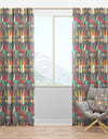 Retro Abstract Design V - Mid-Century Modern Curtain Panels