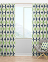 Retro Geometric Design V - Mid-Century Modern Curtain Panels