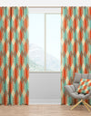 Retro Hexagon Pattern VIII - Mid-Century Modern Curtain Panels