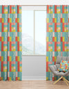 Retro Abstract Design III - Mid-Century Modern Curtain Panels