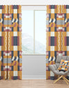 Retro Geometric Design VI - Mid-Century Modern Curtain Panels