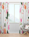 Floral Botanical Retro VI - Mid-Century Modern Curtain Panels