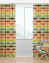 Abstract Retro Geometric Pattern V - Mid-Century Modern Curtain Panels