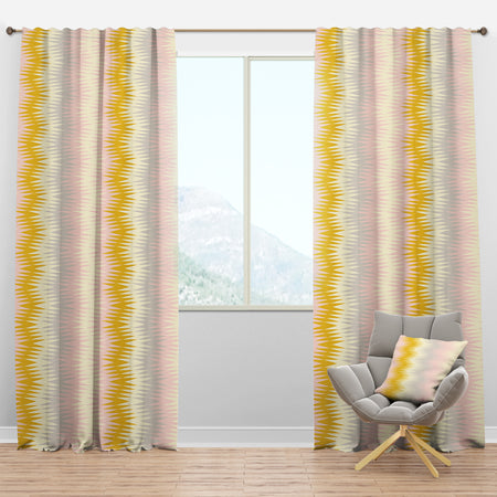 Retro Abstract Design IV - Mid-Century Modern Curtain Panels