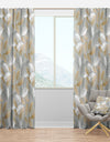 Luxury geometric fall leaves pattern - Mid-Century Modern Curtain Panels