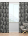 Mimimal Black And White Design II - Mid-Century Modern Curtain Panels