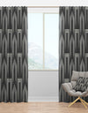 Mimimal Black And White Design III - Mid-Century Modern Curtain Panels