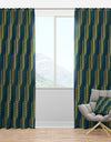 Retro Hexagon Pattern V - Mid-Century Modern Curtain Panels