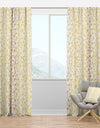 Golden Maze II - Mid-Century Modern Curtain Panels