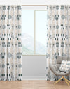 Modern abstract geometric pattern - Mid-Century Modern Curtain Panels