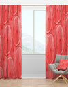 Coral Grapefruit Slices - Mid-Century Modern Curtain Panels